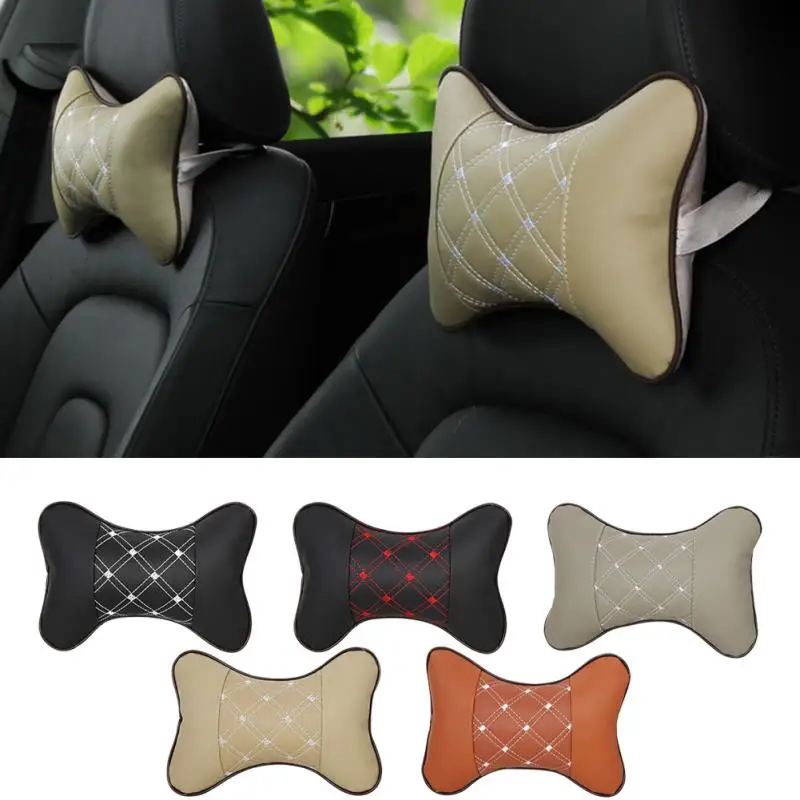 PU Auto Car Seat Head Neck Rest Cushion Neck Support Safety Pillow
