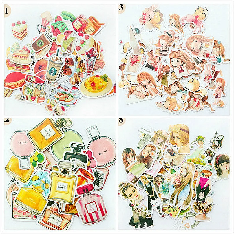 

1Pcs/Sell Perfume Girl Stationery Stickers Pack Post Planner Scrapbooking Decorative Sticker School Supplies Memo Pad