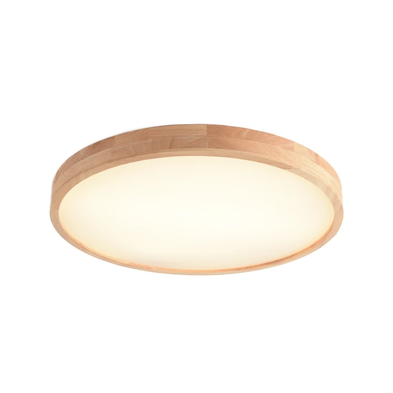 

Japanese modern brief bedroom round wood LED ceiling lamp home deco dining room thin acrylic ceiling light fixture