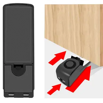 

120dB Door Stop Alarm Portable Vibration Alert Burglar Security Door Stopper Blocking System forHome Travel Wireless Safety Tool