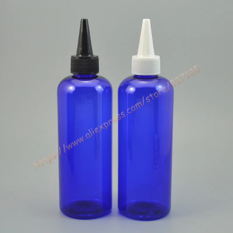 250ml Blue Pet Bottle With White/black Sharp Plastic Lid,emulsion