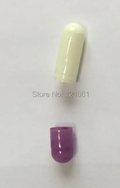 0#500 шт.! фиолетовый-белый цветной пустые капсулы Размер 0, твердые желатиновые пустые капсулы Размер 0(присоединились или порознь капсулы