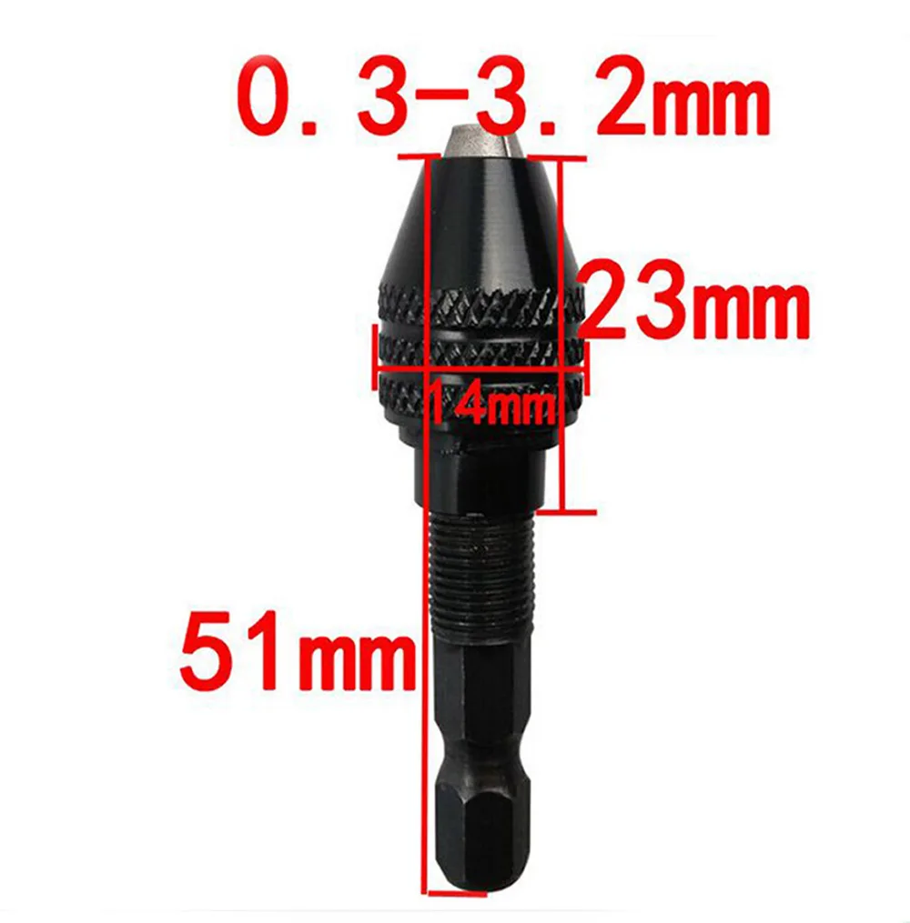 Keyless Conversion Chuck Adapter for Power Impact Driver 1/4" Mini