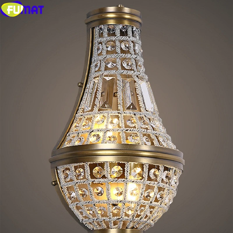 8002 FUMAT RH Ins Cyber Security Crystal K9 Wall Lamp Franch Loft Retro Style Lamps For Bedroom Walk Way Living Room Mirror Light