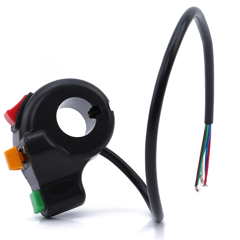 

3 In 1 Universal Motorcycle Scooter Dirt ATV Handlebar Switch Auto Headlights/Turn Signal Lights/Horn ON-OFF Switch