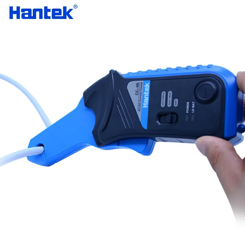 Cheap Hantek oscilloscope AC DC Current Clamp probe CC 65 CC 650 20KHz 400Hz Bandwidth 1mV 10mA 65A 650A with BNC plug