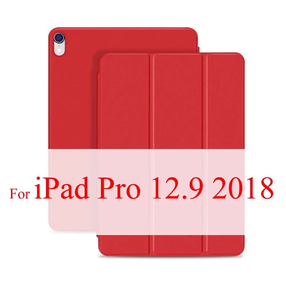 Магнитный адсорбционный Чехол для IPad Pro 12,9 Funda Ultra Slim Smart Case для IPad Pro 11 поддержка карандаш Чаринг крышка - Цвет: Pro 12.9 Red