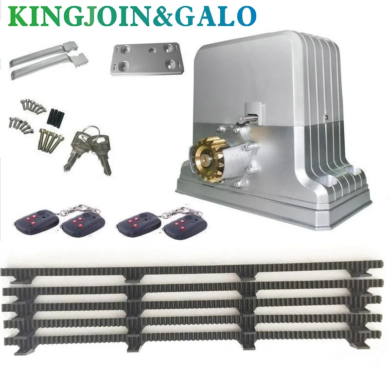 

1800kg electrical automatic sliding gate door opener motor 5 Nylon racks 1 photocell 1 lamp(GSM/RFID keypad optional)