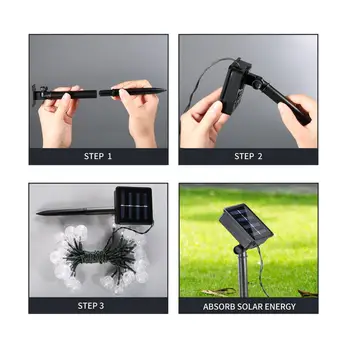 

ICOCO Solar String Lights Outdoor Global Lights 30 LED Bubbles Crystal Ball Fairy Decoration Christmas Party Home Lawn