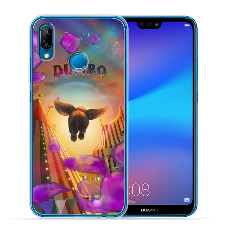 Dumbo Soft transparent Capa Coque For Huawei P30 Lite for Huawei P30 Pro P20 Lite P8Lite P9Lite 2017 P Smart Capa Silicone Etui