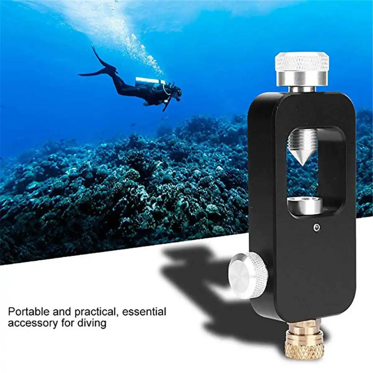 DIDEEP система для дайвинга 1Л/0.5л кислородный баллон для дайвинга воздушный резервуар для дайвинга респираторный набор для подводного плавания дыхательное оборудование - Цвет: only Adapter