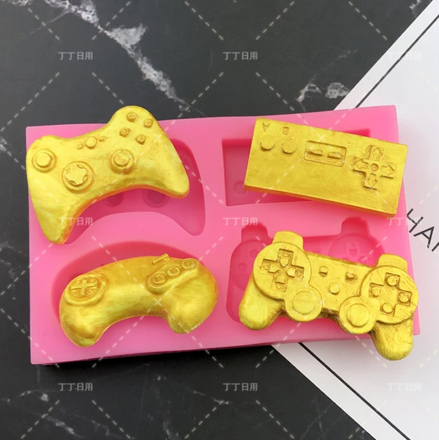 Molde de silicone 1 pc controlador gamepad jogo menino presente molde  açúcar ofício fondant bolo decoração molde animal ferramenta de cozimento