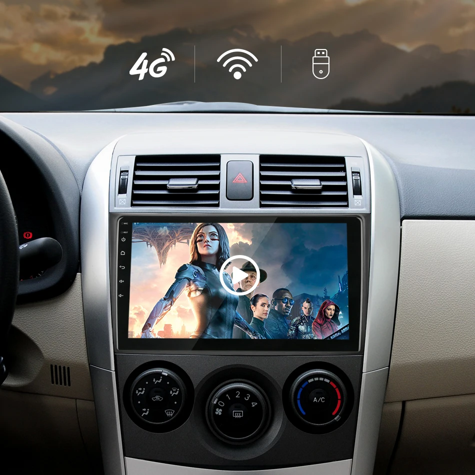 " ips Android 4G+ wifi Автомобильный Радио мультимедийный плеер для Toyota Corolla E140/150 2006-2013 стерео gps навигация 2Din зеркало-ссылка