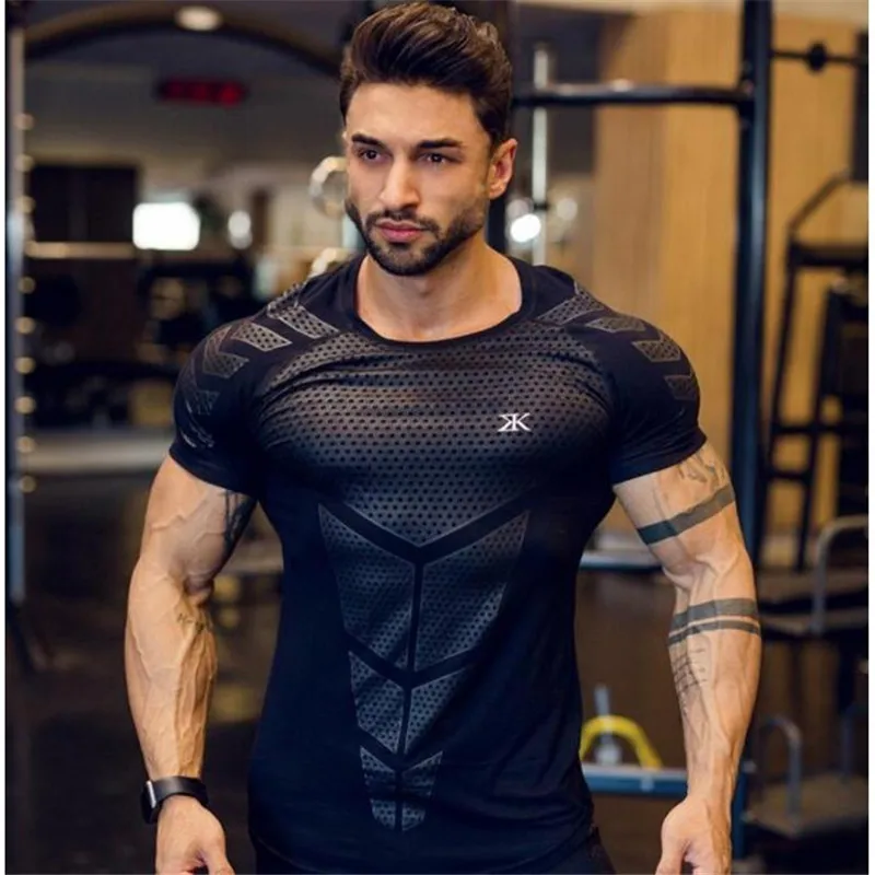 GymRagz Мужская футболка дышащая для мужчин Спортивная летняя с принтом|Футболки| |