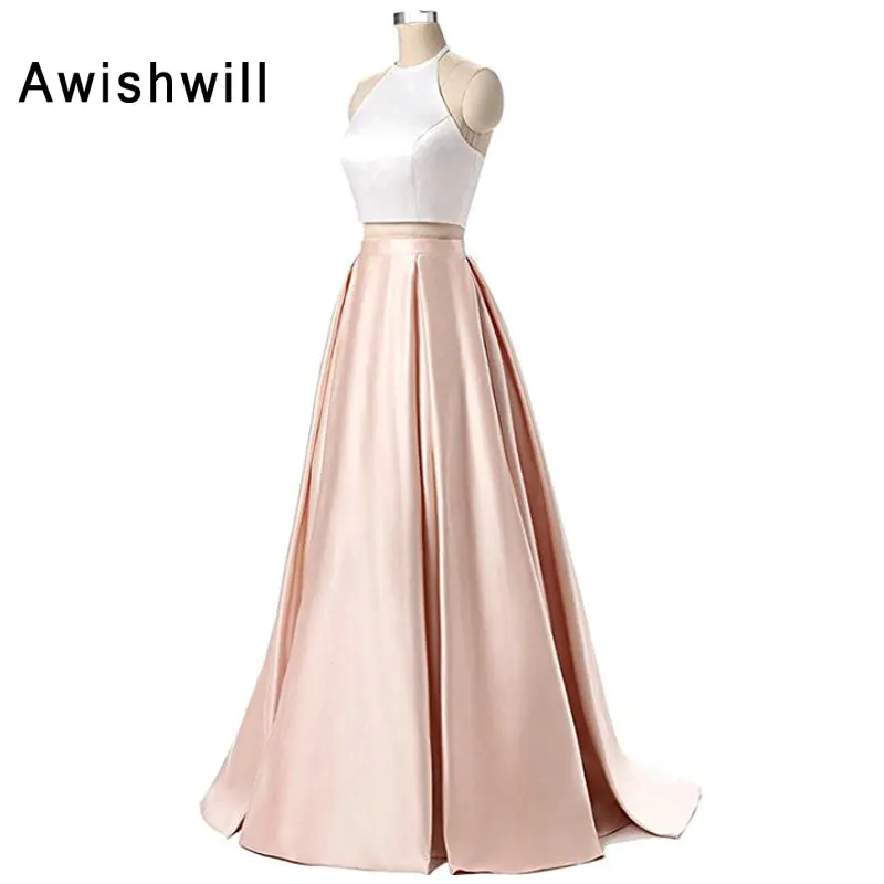 Длинное атласное вечернее платье до пола с лямкой на шее|vestido longo|evening dresslong evening dress
