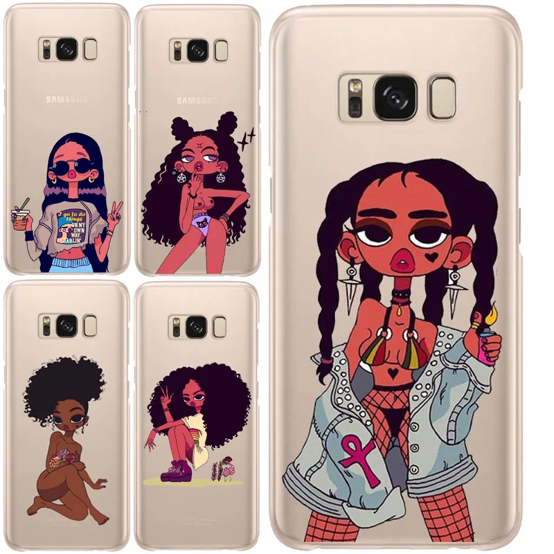 

Afro Black Girl Magic Melanin Poppin Art Soft Silicone TPU phone Case For Samsung 2016 2017 A5 A7 J3 J5 J7 2018 A6 A8PIUS