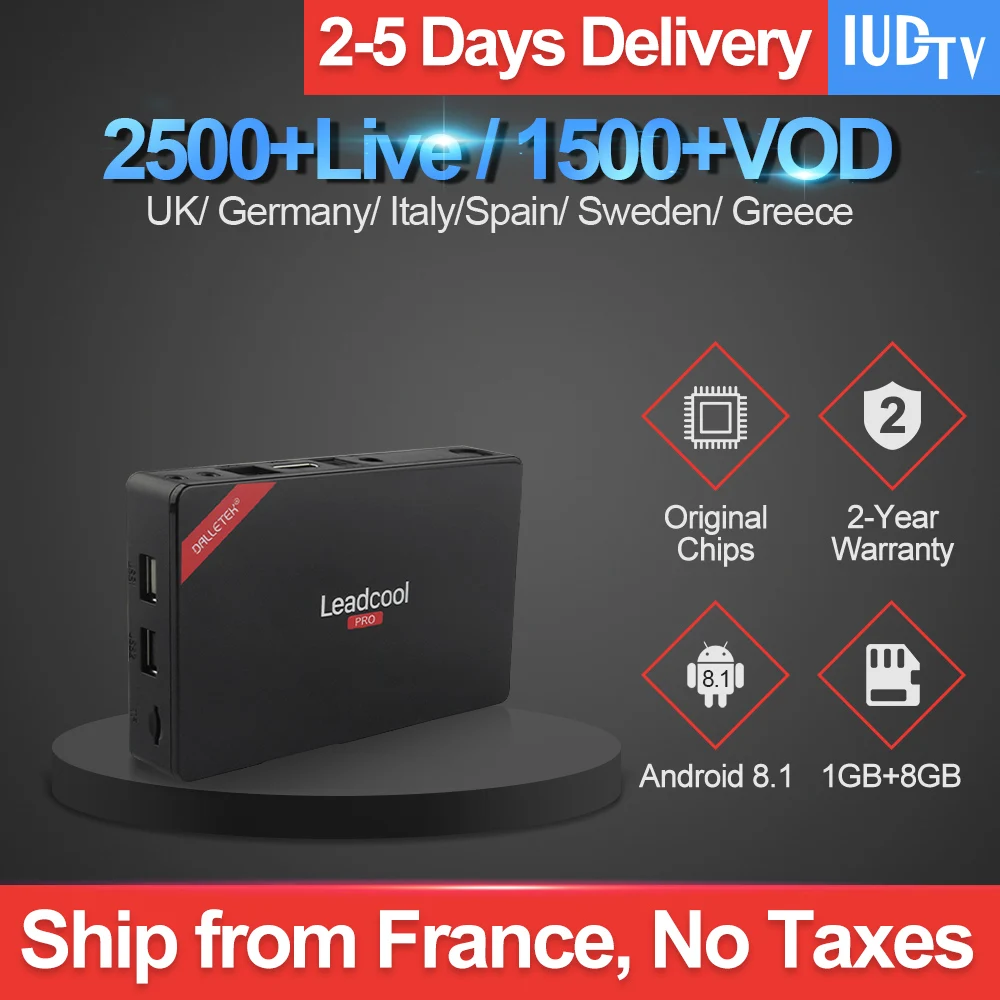 

Leadcool Pro Android 8.1 TV Box Iptv France RK3229 1GB 8GB IUDTV With Iptv Subscription UK Greece Arabic Spain Netherland Sweden