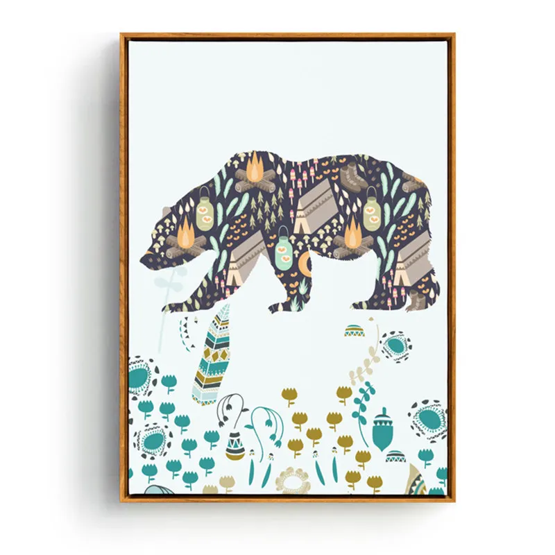 HAOCHU-Nordic-Minimalism-Art-Picture-Polar-Bear-Cute-Animal-Print-for-Kids-Room-Home-Wall-Decoration (5)