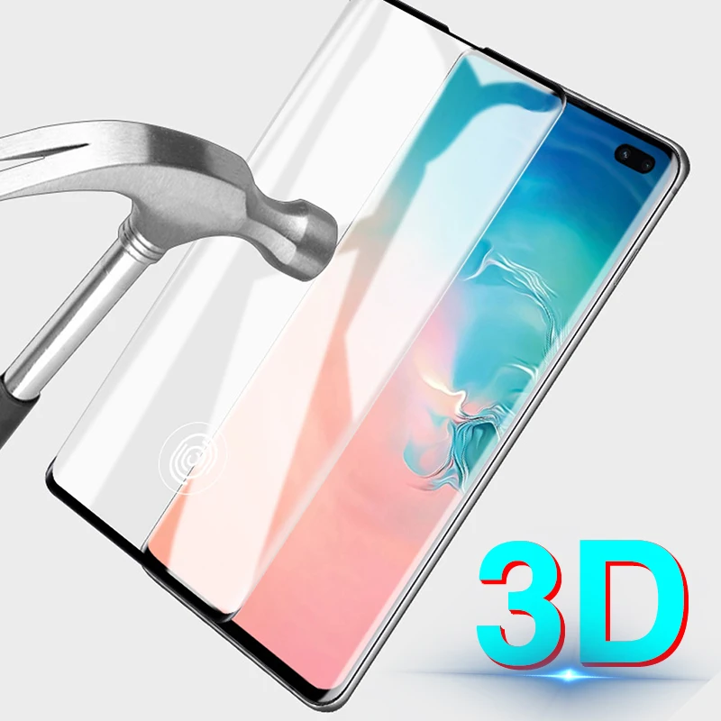 Screen-Protector-Fingerprint-For-Samsung-Galaxy-S10-S10-E-S10-Plus-Full-Curved-Protection-Tempered-film