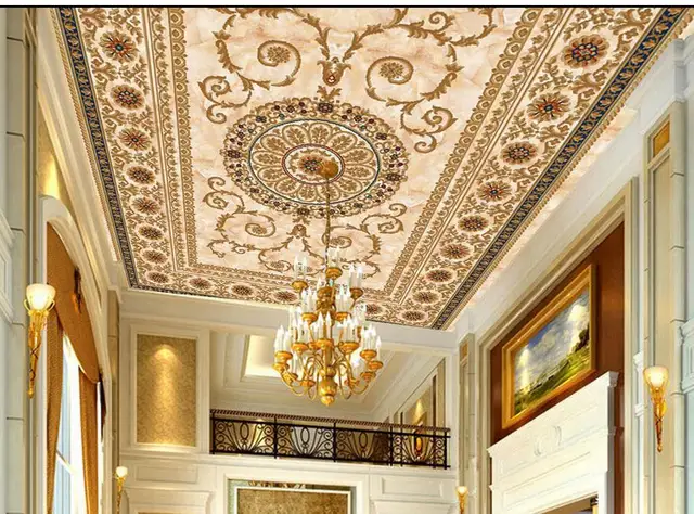 Wallpapers for living room ceiling non woven customize size 3d mural