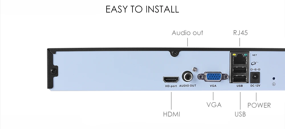 USAFEQLO H.265 5MP 8CH/16CH 5MP 1 SATA HDD порты NVR XMEYE ONVIF P2P детектор движения HDMI VGA CCTV видео рекордер