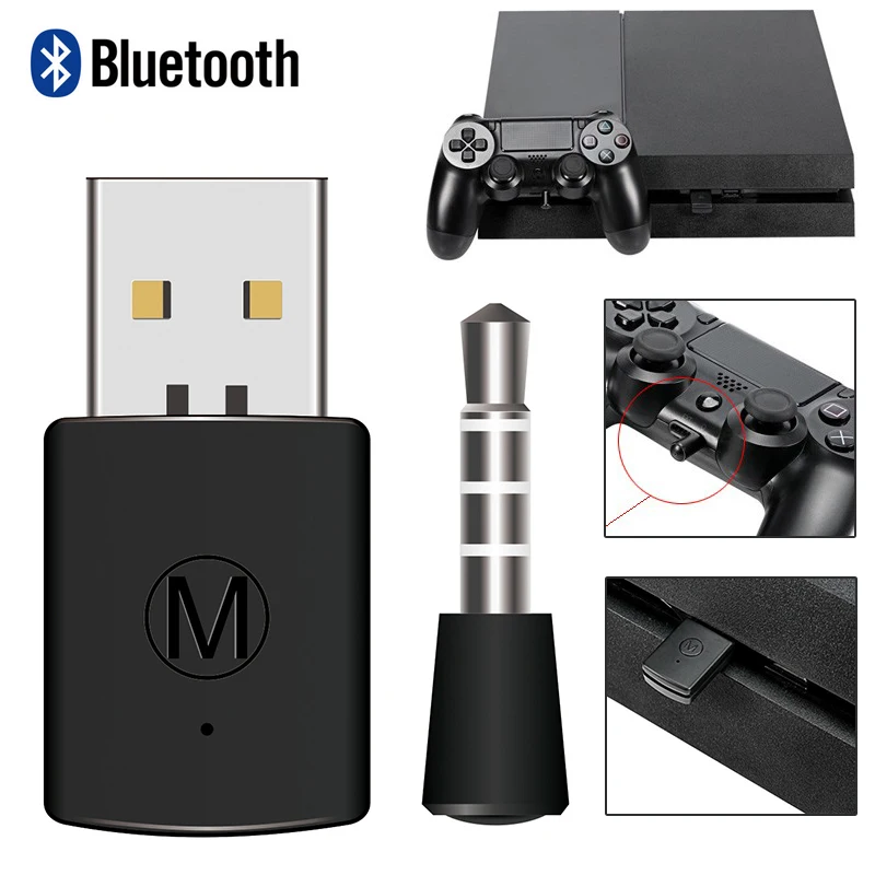 Bluetooth беспроводная гарнитура наушники с микрофоном Bluetooth 4,0 адаптер для PS4 usb-адаптер ключ для PS4
