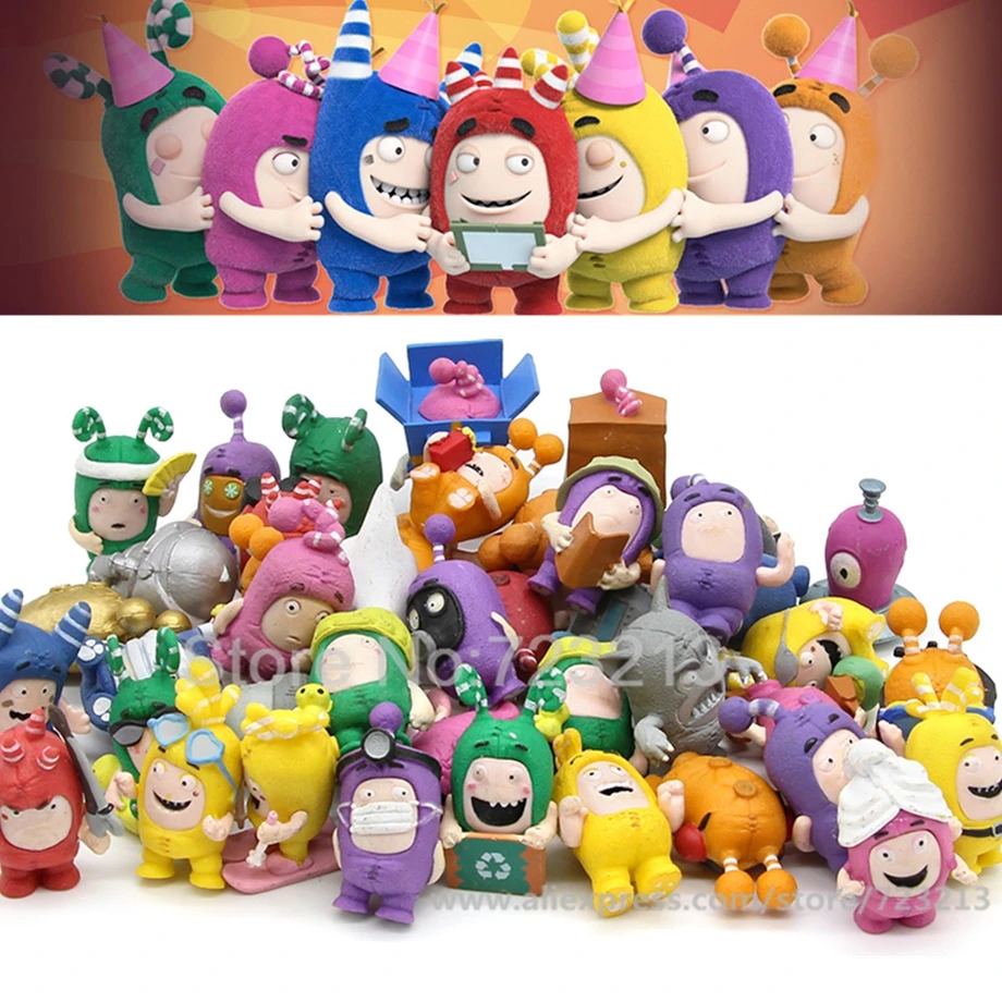 

3cm Random 5pcs/lot Oddbods Vinyl Cartoon Action Figure Newt Jeff Zee Slick Toy Anime Collection Dolls Decoration Toys