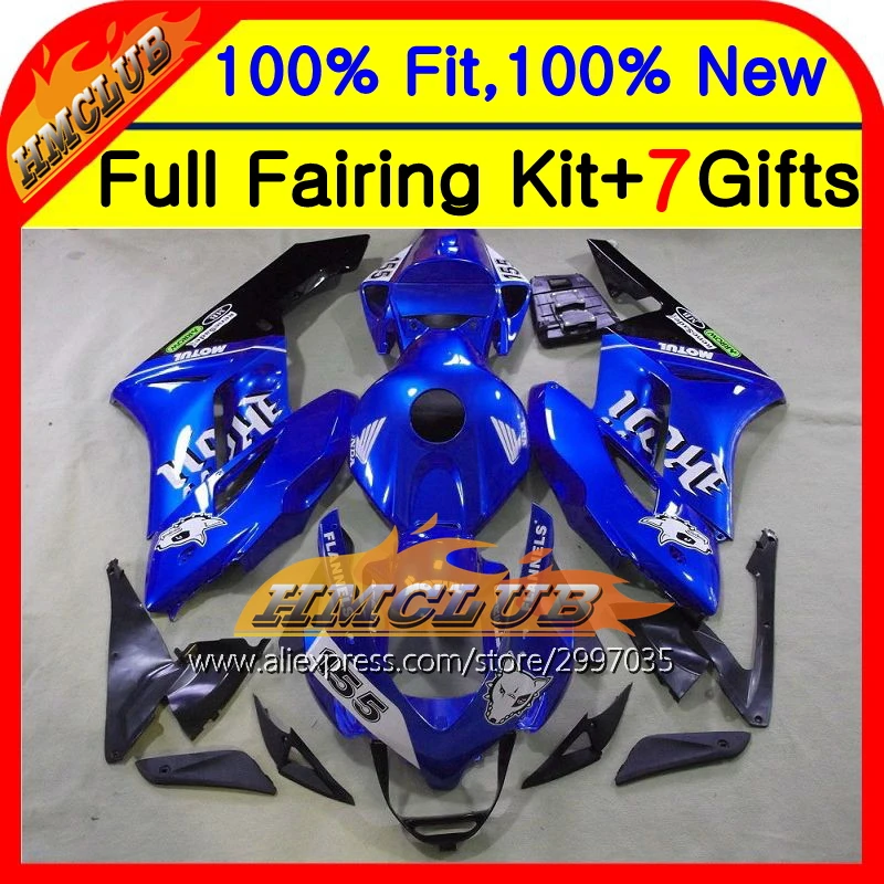 Bodyblue black инъекция для HONDA CBR 1000RR 04 05 38HM93 CBR1000 RR 04-05 1000 CBR1000RR 2004 2005 глянцевый синий