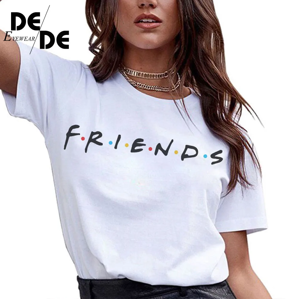 

100% cotton friends tv tee shirt femme womens shirts women tshirt leopard t shirt women short sleeve tee shirts 2019 new fashion