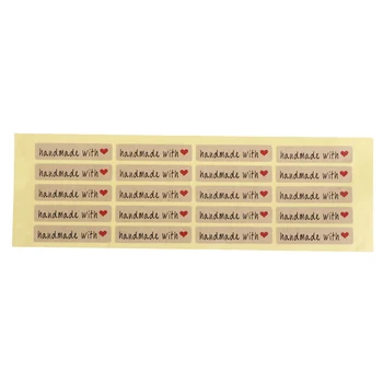

JETTING Wholesale 200pcs/lot Handmade with letter lovely red heart pattern packaging label Adhesive Stickers