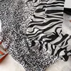 2024 Lovely Animal Leopard Zebra Pattern Silk Scarf Lady High Quality Print Shawls and Wraps Pashmina Stole Hijab Snood 180*90Cm 3