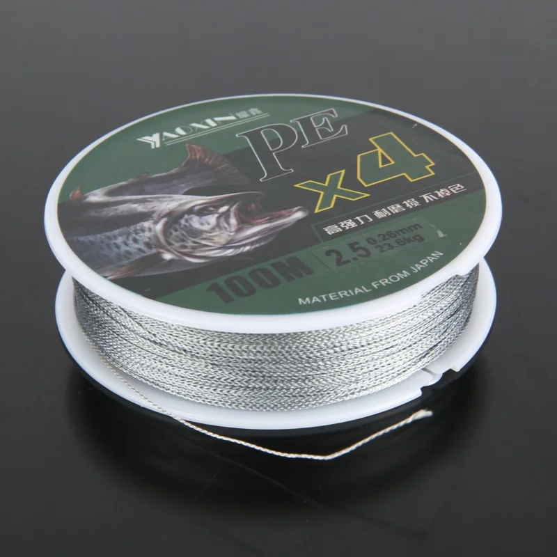 New 100M PE Braided Fishing Line 4 Stands 10-80LB Multifilament Fishing Line For Carp Fishing Wire for All Fishing