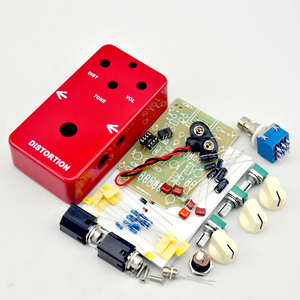 New Diy Distortion Effect Pedal All Kits - Effect Pedal Kits True Bypass  With 1590b Enclosure - Guitar Parts & Accessories - AliExpress