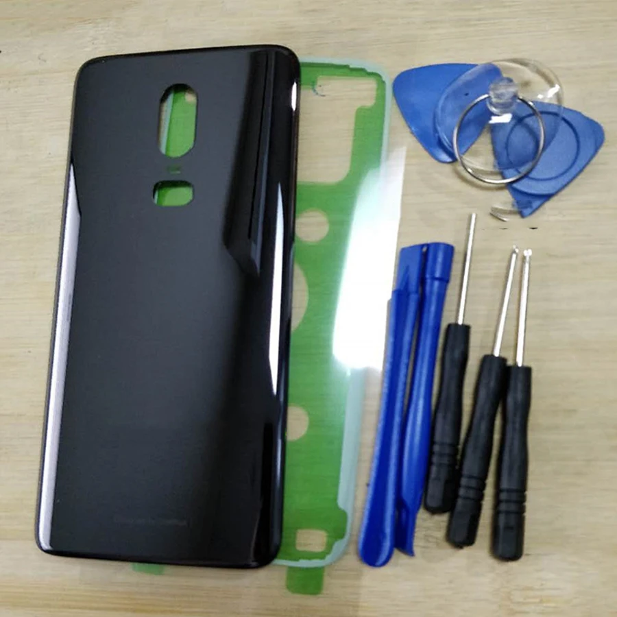 Original For Oneplus 6 Glass Battery Door Case Back Cover Rear Phone