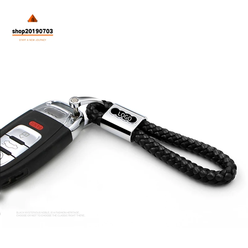 

Hand-knitted Real leather car key chain pendant for Audi A6L Q5 A4L A3 Q3 A5 A7 A8 Q7 RS Automotive Key Chain Accessories