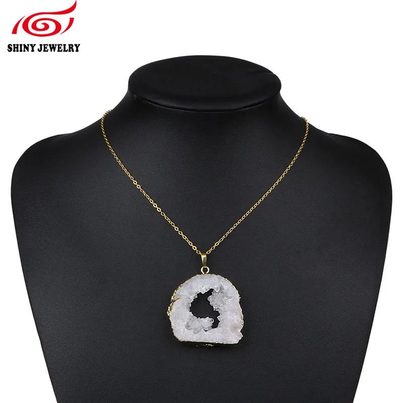 Необычное женское и мужское ожерелье с подвеской из искусственного камня|crystal