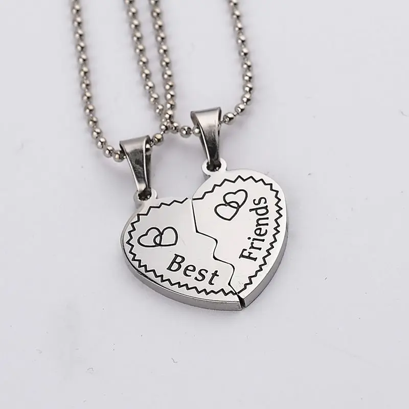New Arrival Broken Love Heart Style Pendant Necklace Men Women Best Friends Double Letters Gift | Украшения и аксессуары