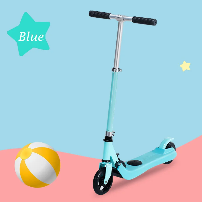 Flash Deal OUXI Children Folding Electric Scooter Two-Wheel Smart E-Scooter With Light Weight Kick Electric Skateboard For Kids Three Color 1