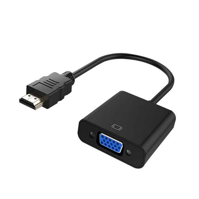 HDMI к VGA адаптер позолоченный HDMI Мужской к VGA Женский конвертер 1080P для компьютера настольный ноутбук ПК Монитор Проектор HDTV - Цвет: normal