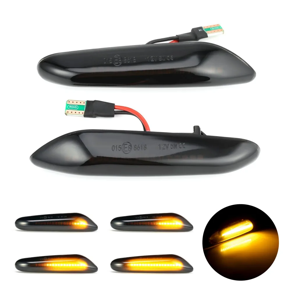 

2 pieces Led Dynamic Side Marker Turn Signal Light Indicator Blinker Lamp Signal Lamp For BMW E90 E91 E92 E93 E60 E87 E82 E46