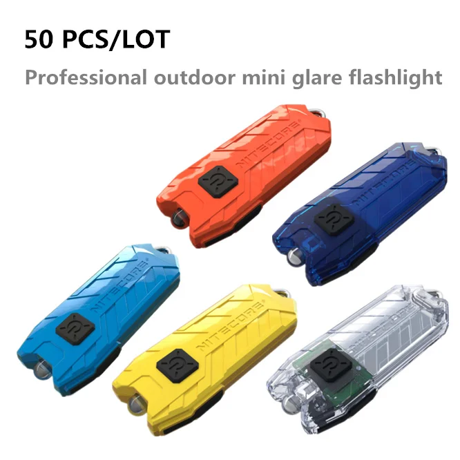 50 шт. светодиодный перезаряжаемый фонарик Pocketman Micro USB EDC linterna torch Battery Outdoor Camping