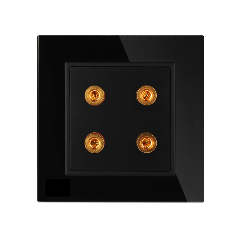 Manufacturer-LIVOLO-2-sets-Home-Wall-Sound-Acoustics-Socket-plug-VL-W292A-11-Black-Crystal-Glass