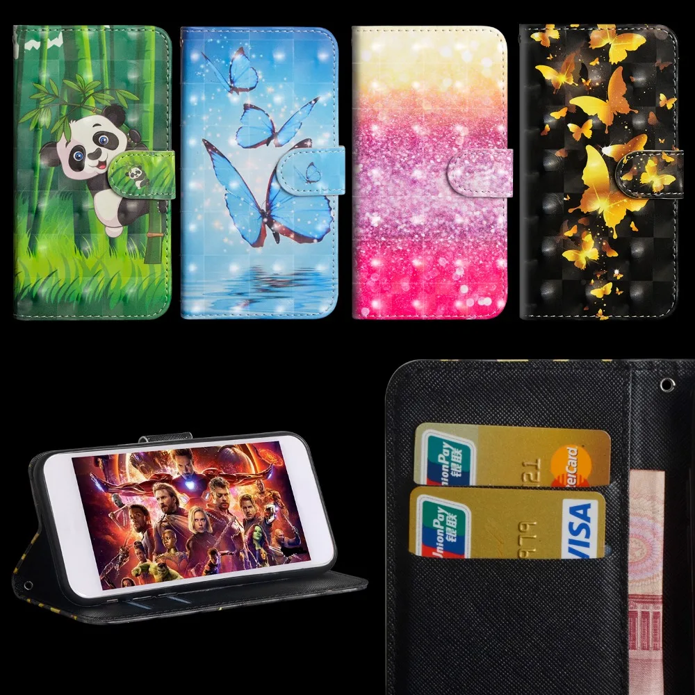 

Luxury Flip Leather Case For Sony Xperia XA1 G3116 Cover 3D Painted Wallet Card Slot Silicone Cover For Sony Xperia XA1 Case