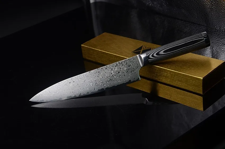 

2016 New Japanese AUS10 damascus 8 inch professional chef knife cooking tools kitchen accessories with gift box