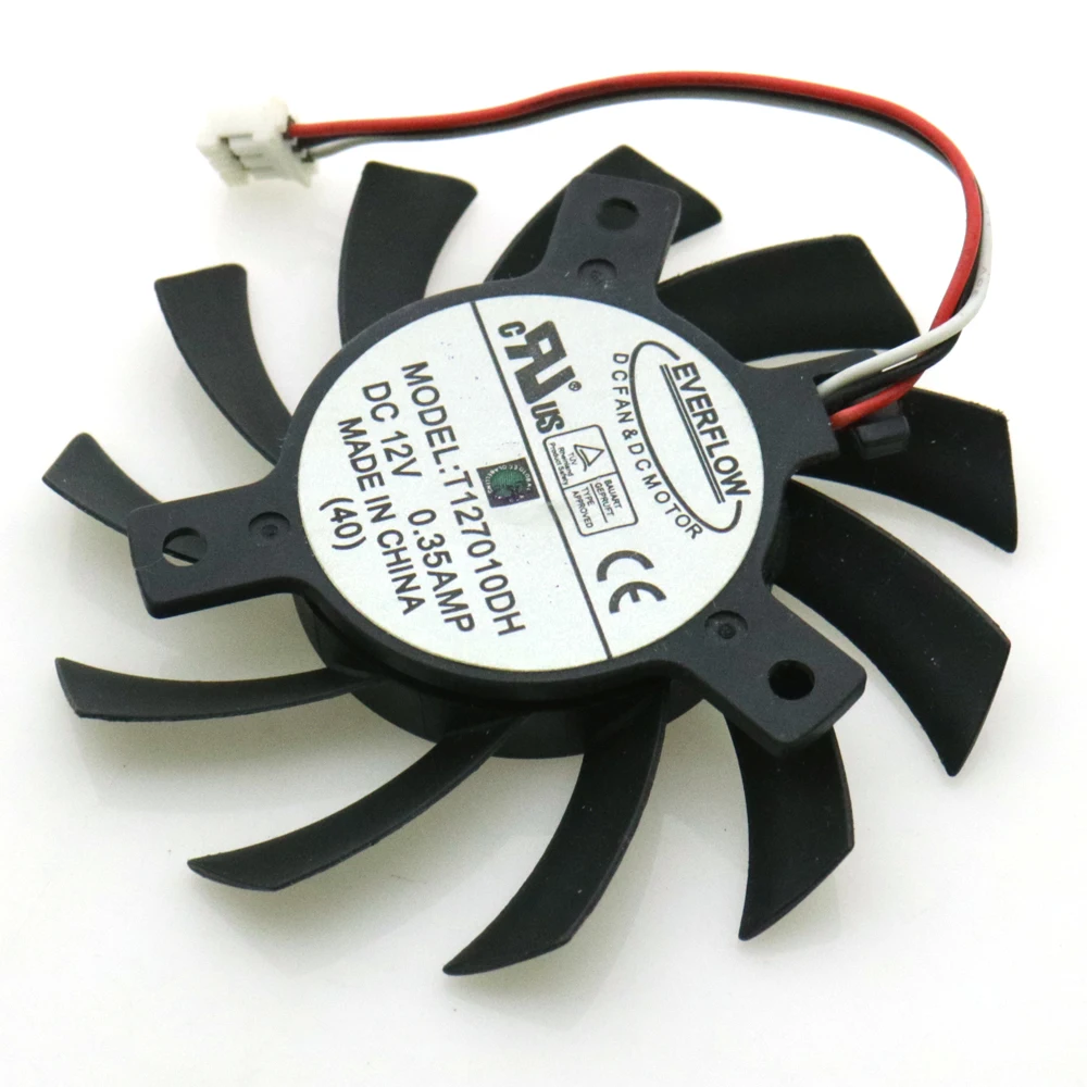 T127010DH 65 мм 40x40x40 мм 12 V 0.35A 3 провода 3Pin для кулер для видеокарты вентилятор охлаждения