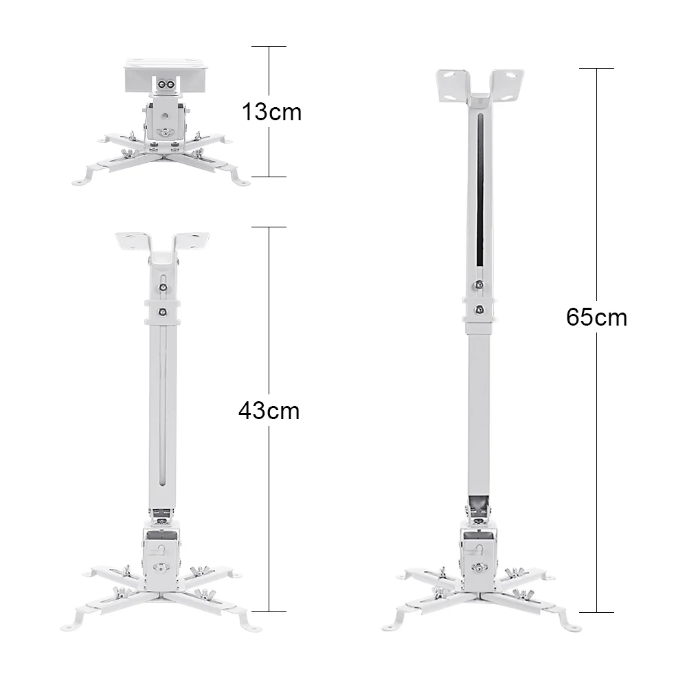 WZATCO Universal C5 C3 C6 TD96 Projector Ceiling Mount Wall Bracket Holder Hanging Bracket M19 YG620 M20 T26K HD Projector Stand