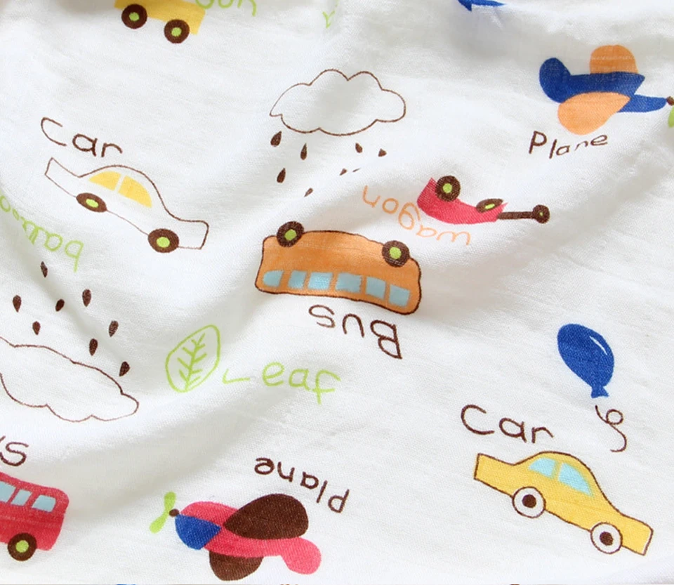 Детское полотенце одеяло для новорожденных двухслойная Марля бамбуковое одеяло детское спальное постельное белье пеленка с рисунком обертывание детское банное полотенце