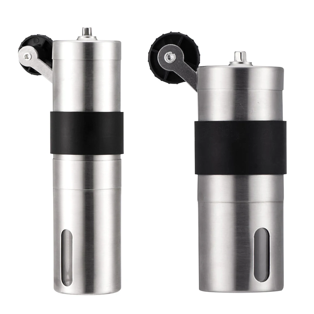 

Manual Ceramic Coffee Grinder Adjustable Stainless Steel Coffee Bean Mill With Rubber Loop Ring Easy Clean Coffe Tools