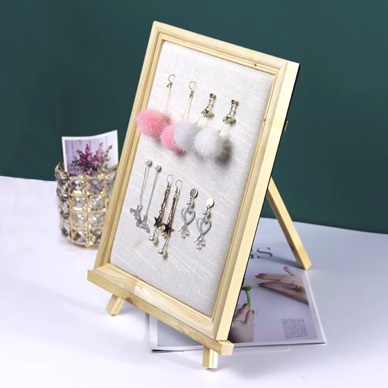  JEWPAC New Big Photo Frame Ear Earrings Display Stand Holder For Brooch Eardrop Dangler Display Tra