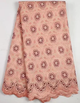 

2018 latest 5yards african swiss voile lace nigerian lace fabrics for wedding dress african lace fabric cotton lace WH-B11